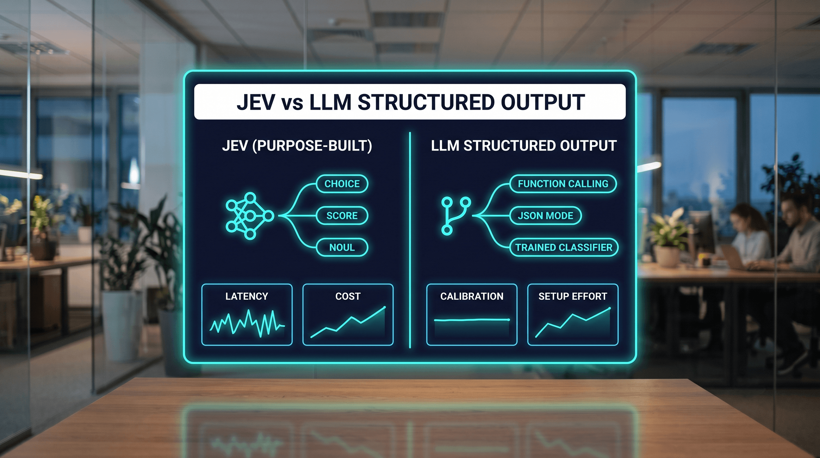 Jev vs. LLM Structured Output illustration