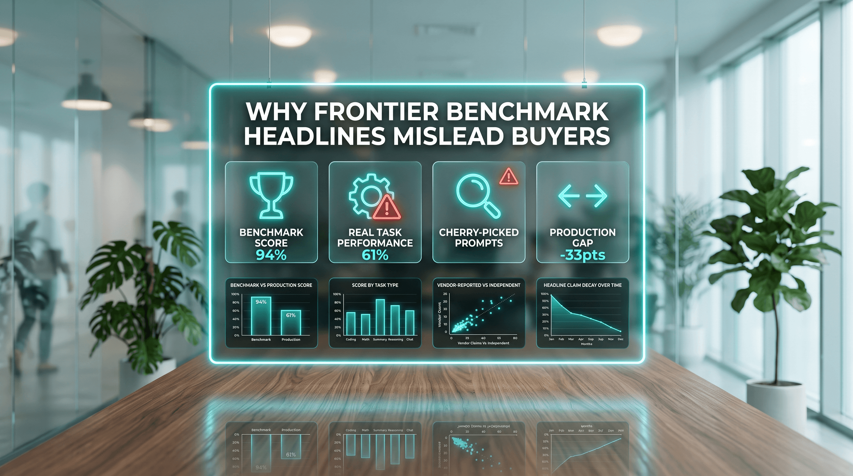 Why "Matches Frontier" Benchmark Headlines Mislead Buyers illustration