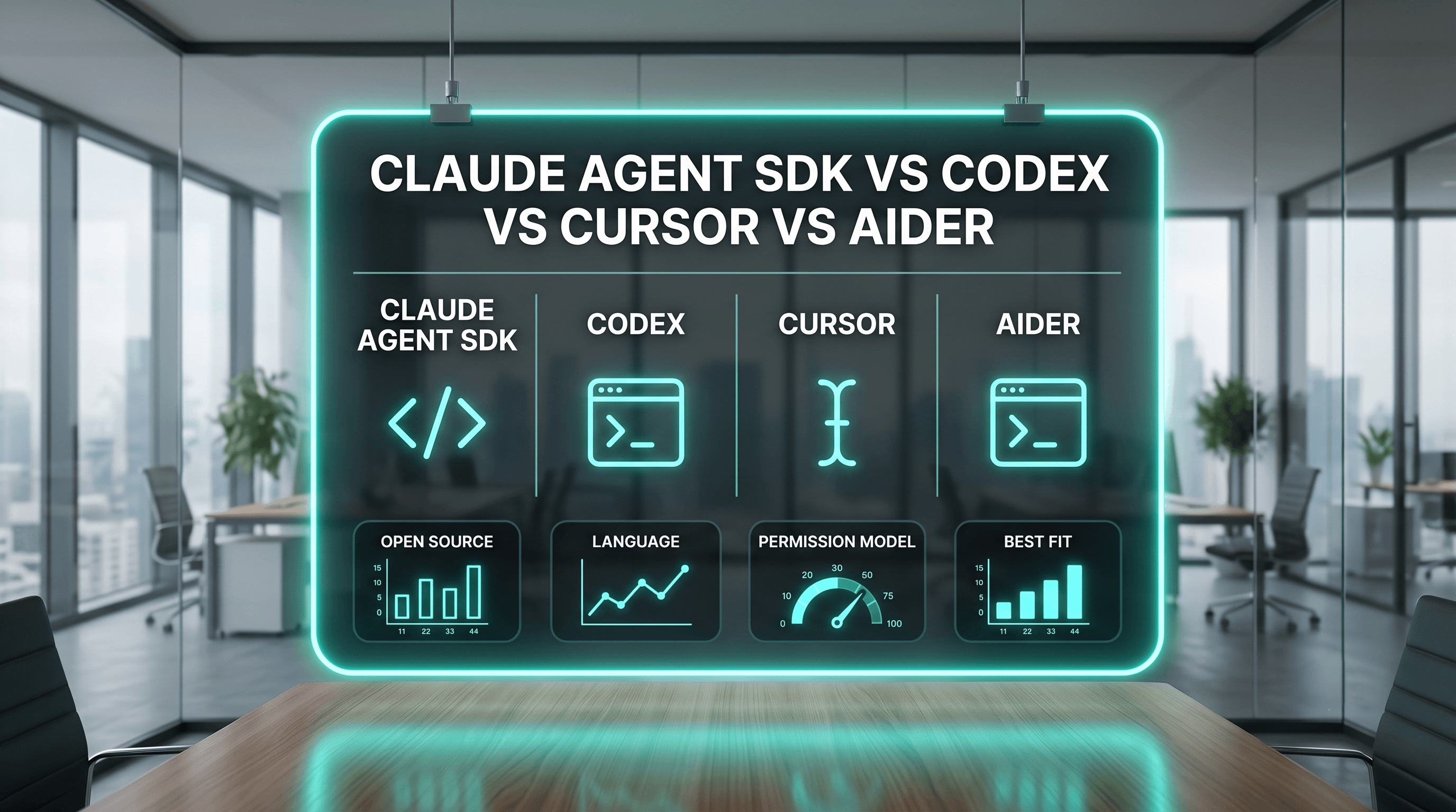Claude Agent SDK vs Codex vs Cursor vs Aider illustration