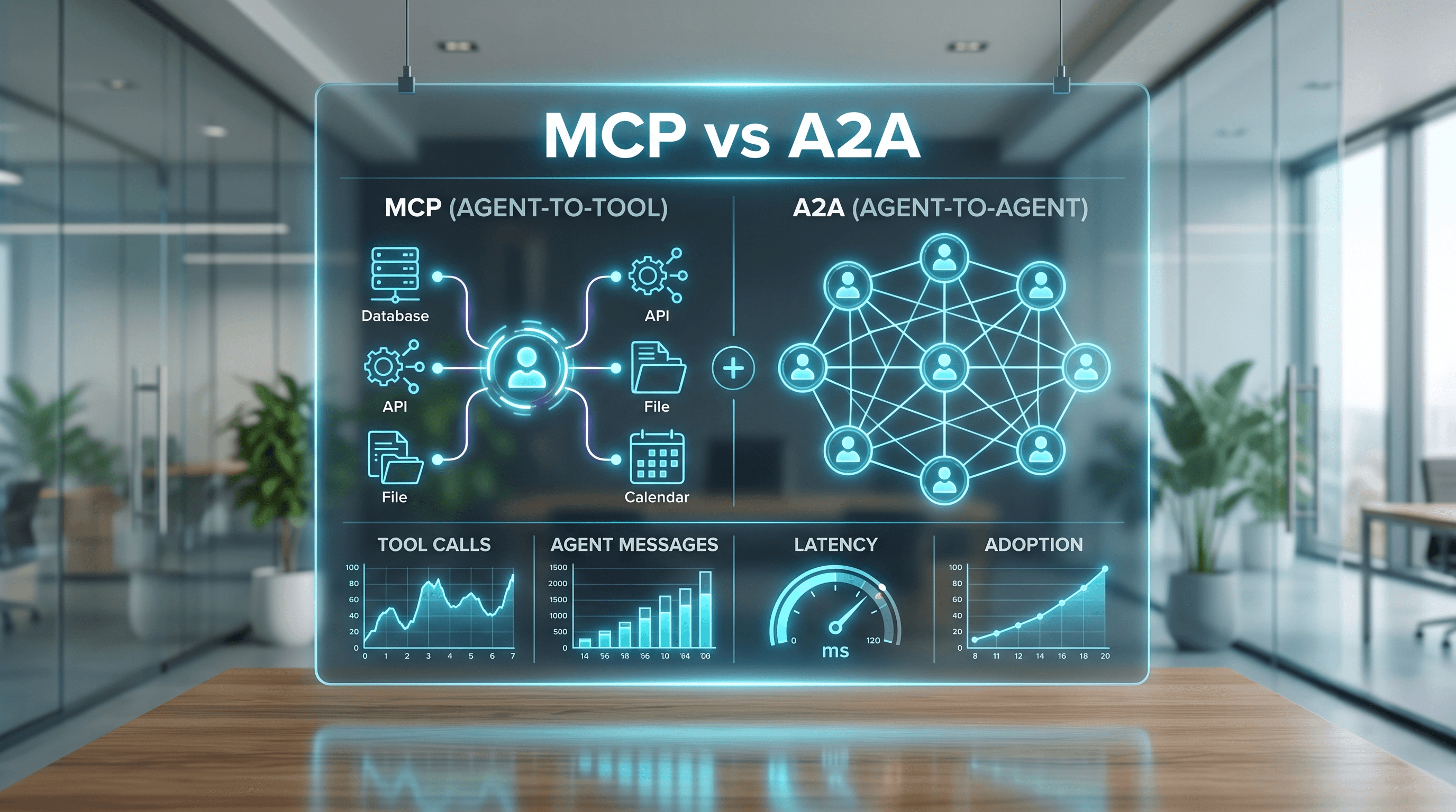 MCP vs A2A illustration