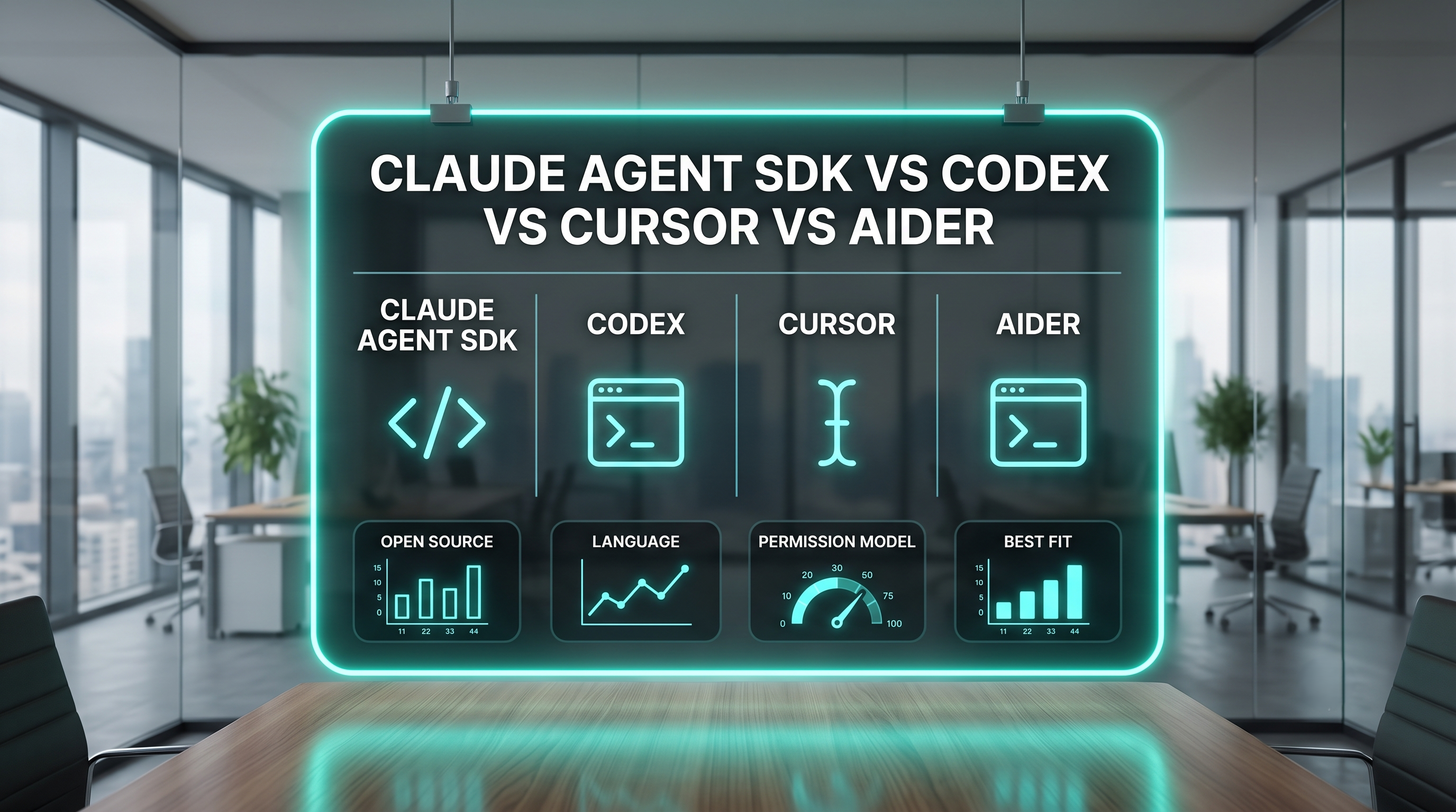 Claude Agent SDK vs Codex vs Cursor vs Aider illustration