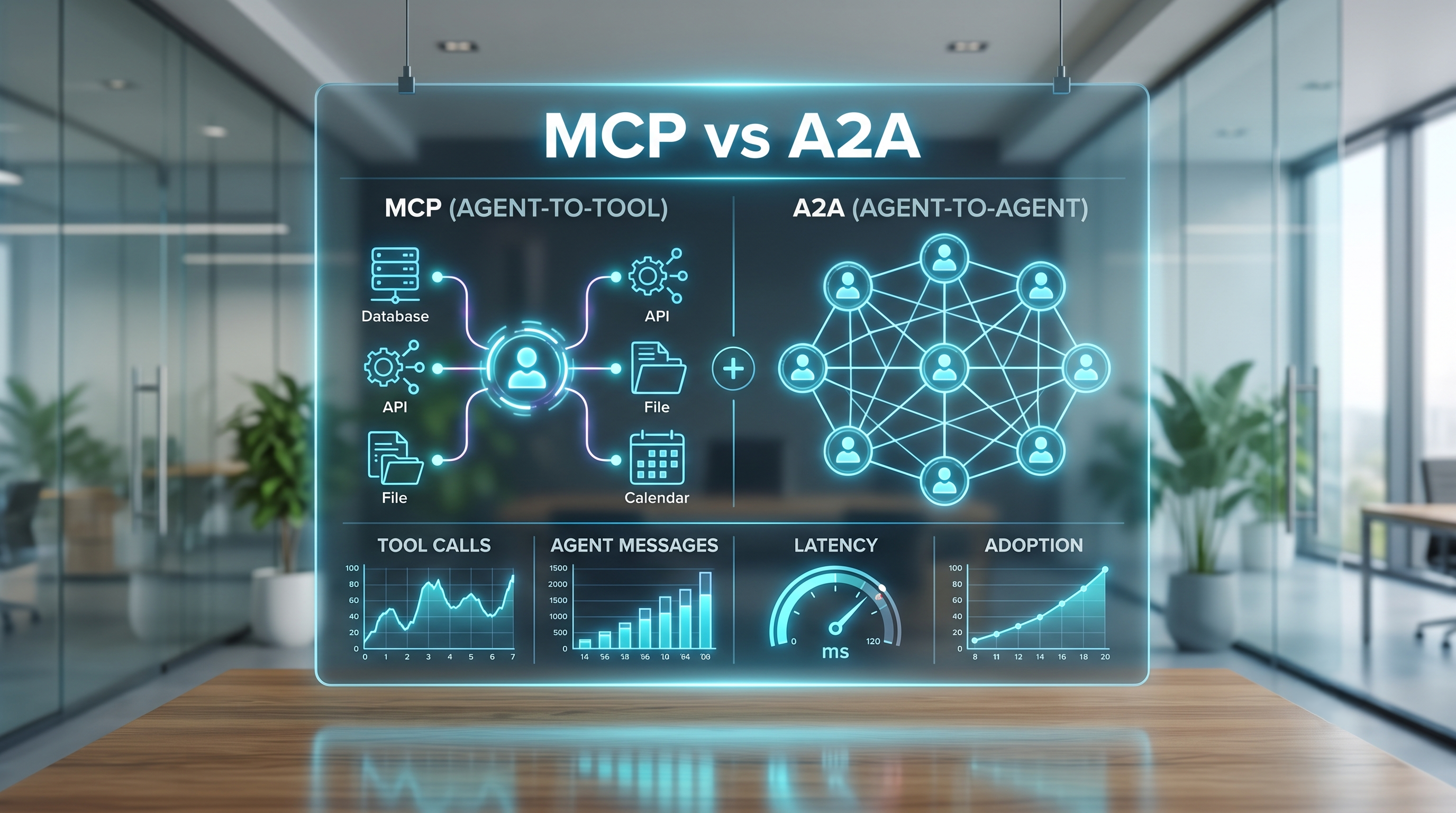 MCP vs A2A illustration