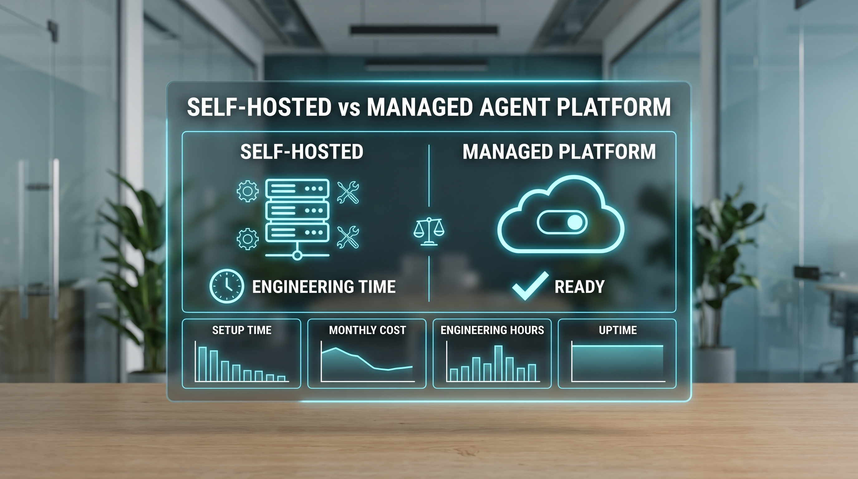 Self-Hosted vs Managed Agent Platform illustration