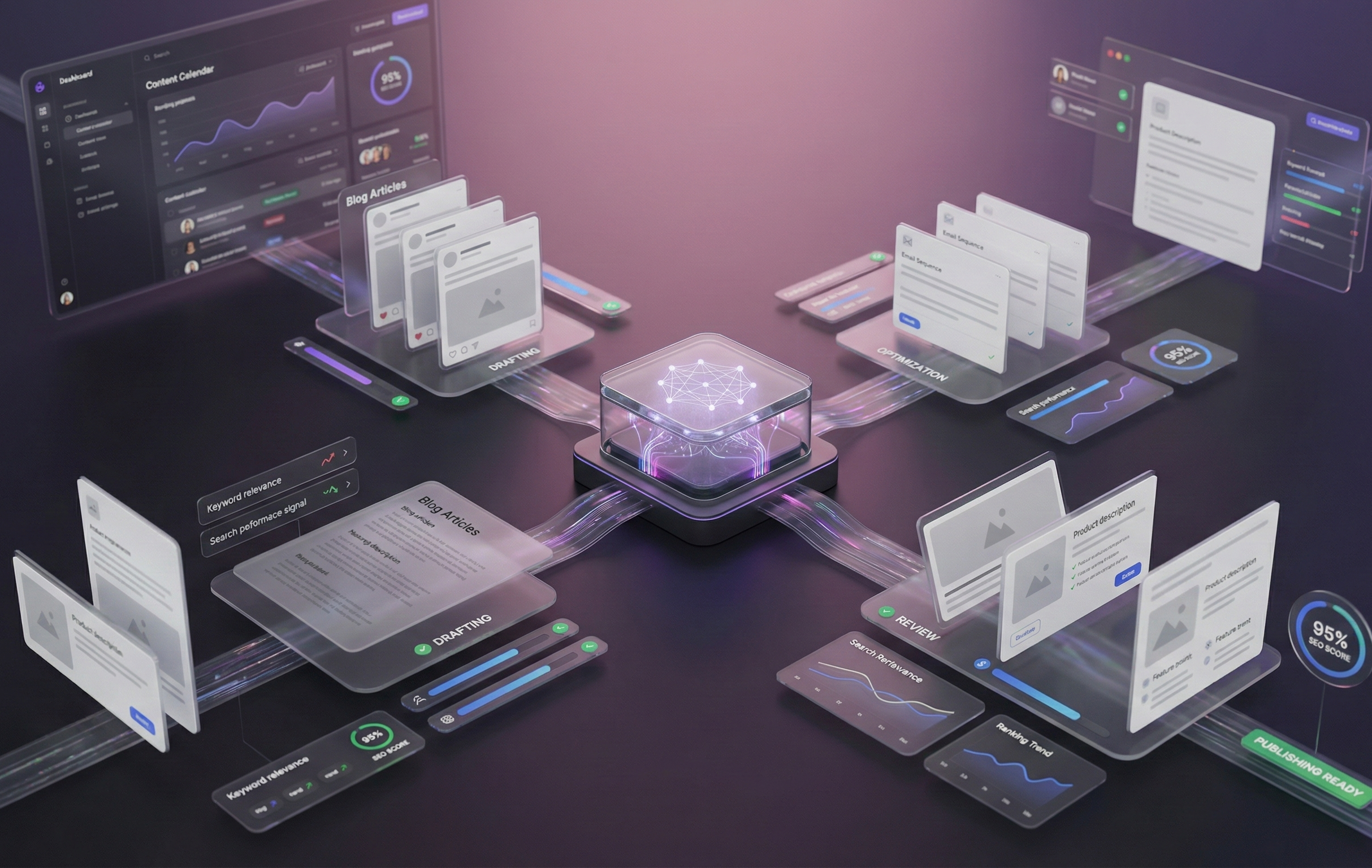 Illustration representing the AI Brand Voice System service